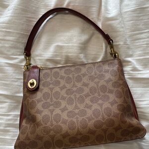 Coach Brown Signature Shoulder Bag